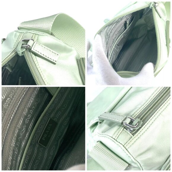 PRADA triangle logo plate Re-Nylon Crossbody shoulder bag with pouch - Picture 15 of 15
